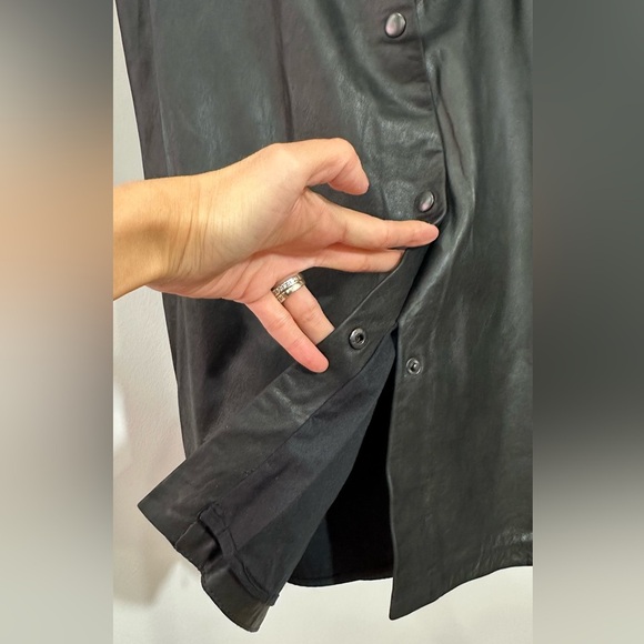 NWT Isabel Marant Robe Blazen Black Leather Dress FR 38 (US 6) - Picture 12 of 16